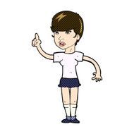 comic cartoon woman with idea N66