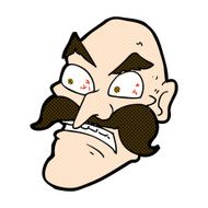comic cartoon angry old man N39