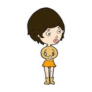 comic cartoon concerned woman N3
