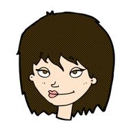 comic cartoon smiling woman N3