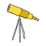 comic cartoon telescope N6