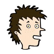 comic cartoon excited boy N35