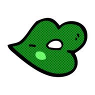 comic cartoon halloween lips