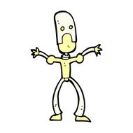 comic cartoon funny robot N20