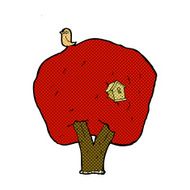 comic cartoon tree with birdhouse N2
