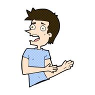 comic cartoon stressed man N16