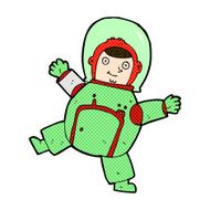 comic cartoon astronaut N27
