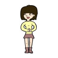 comic cartoon friendly woman N19