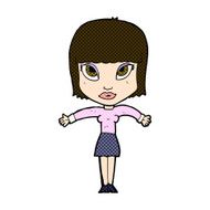 comic cartoon woman shrugging N17