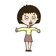 comic cartoon bored woman N7
