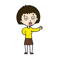 comic cartoon bored woman N8