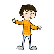 comic cartoon annoyed boy N9