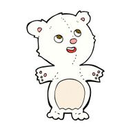 comic cartoon happy little polar bear