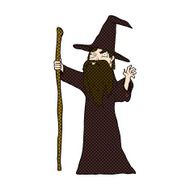 comic cartoon old wizard N3
