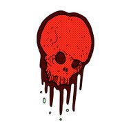 comic cartoon scary skull N6