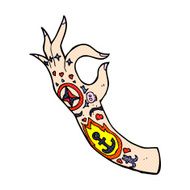 comic cartoon tattoo arm N3