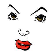 comic cartoon book face N3