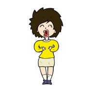 comic cartoon screaming woman N3