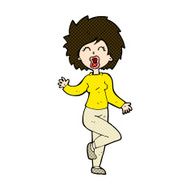 comic cartoon woman dancing N5