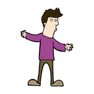 comic cartoon curious man N16