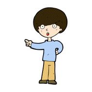 comic cartoon pointing boy N7