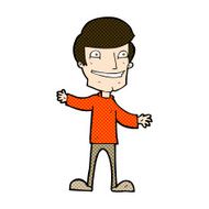 comic cartoon grinning man N24