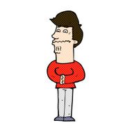 comic cartoon nervous man N31