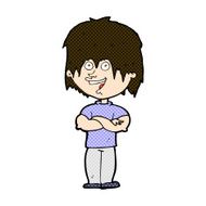 comic cartoon happy man N116