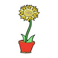 comic cartoon flower in pot N3