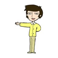 comic cartoon man gesturing welcome N3