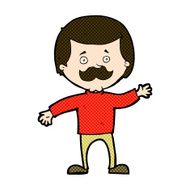 comic cartoon dad waving N3