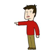 comic cartoon pointing man N20