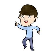comic cartoon happy man N117