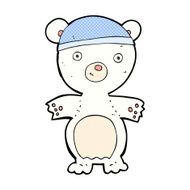 comic cartoon cute polar bear N7