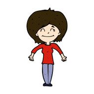 comic cartoon woman shrugging shoulders N122