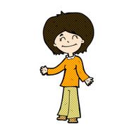 comic cartoon happy woman N64
