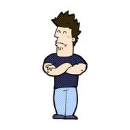 comic cartoon sulking man N3