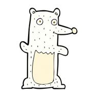 comic cartoon polar bear N4