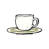 comic cartoon tea cup N3