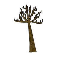 comic cartoon winter tree N3