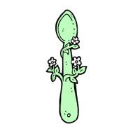 comic cartoon organic food symbol spoon N2