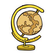 comic cartoon globe N2