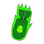 comic cartoon atom bomb N7