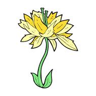 comic cartoon flower N71