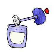comic cartoon spray can N19