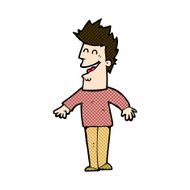 comic cartoon happy man N119