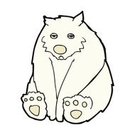 comic cartoon unhappy polar bear