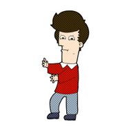 comic cartoon man gesturing wildly N3