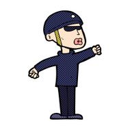 comic cartoon security guy N3
