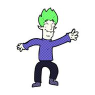 comic cartoon happy vampire man N8
